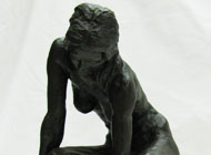 Thomas Holland - Desc: Bronze nude figural of a woman (brown patina)