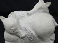 Emmanuel G. Viviano - Desc: Plaster figural group of
two resting deer